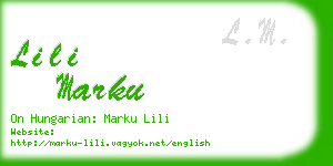 lili marku business card